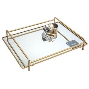 Gold Mirror Vanity Tray